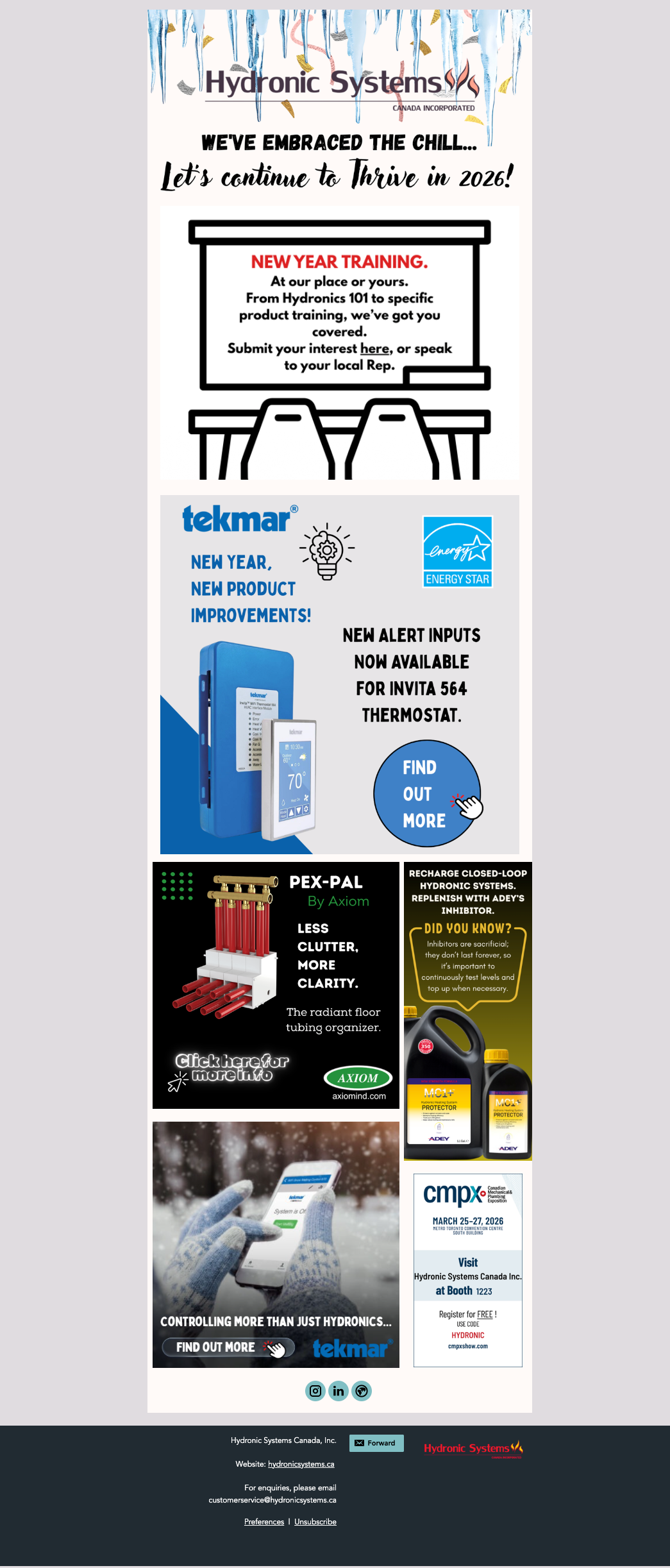 New Year Newsletter. We've Embraced the Chill, let's continue to Thrive in 2026!